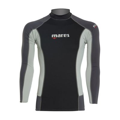 Mares Men's Trilastic Long Sleeve Rash Guard Shirt for Water Sports | UV Protection, Flatlock Stitching Style, Lightweight Durable Stretchable Fabric, Large