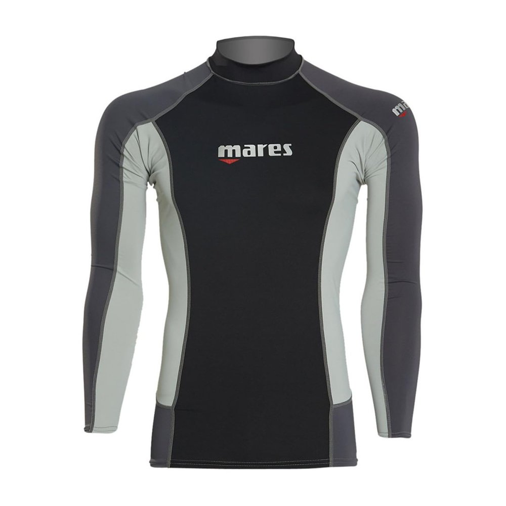 Mares Men's Trilastic Long Sleeve Rash Guard Shirt for Water Sports | UV Protection, Flatlock Stitching Style, Lightweight Durable Stretchable Fabric, Large