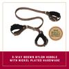 Weaver Equine 3-Way Brown Horse Hobble, Snug Felt Lined Nylon Hobble with Nickel Plated Hardware, Adjustable Horse Hobbles to Curb Pawing, Kicking view 2