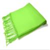 Biagio 100% Wool Pashmina Solid Scarf LIME GREEN Color Womens Shawl Wrap Scarve view 1