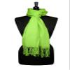 Biagio 100% Wool Pashmina Solid Scarf LIME GREEN Color Womens Shawl Wrap Scarve view 2