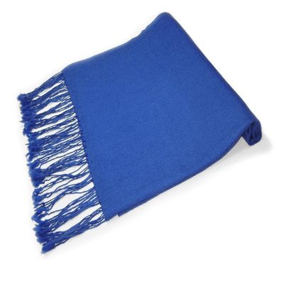 Biagio 100% Wool Pashmina Solid Scarf ROYAL BLUE Color Womens Shawl Wrap Scarve