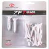 Zero Friction Tour 3-Prong Golf Tees (1-3/4 Inch, White, Pack of 20) view 1