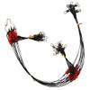Fishing Leaders Saltwater Tackle Surf Fishing Rigs High Strength Fishing Wire Leader Line Rig with Swivels Snap for Lures Bait Hooks (2 arm, 12pcs, Black Stainless Steel) view 1