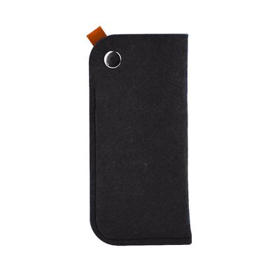CHUANGLI Eyeglasses Bag Original Design Portable Soft Felt Slip In Pouch Case for Sunglasses Black