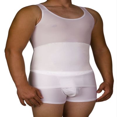 Underworks Mens Firm Classic Compression Body Shirt Medium White