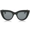 SOJOS Retro Small Vintage Cat Eye Sunglasses for Women Cute Fashion UV400 Sunnies SJ2939, Black/Grey view 1
