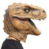 CreepyParty Dinosaur Head Mask Novelty Halloween Costume Party Animal Jurassic Full Head Latex Mask view 2