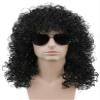 karlery 70s 80s Mens Long Curly Black Wig Afro Punk Rocker Halloween Party Costume Wig view 1