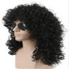karlery 70s 80s Mens Long Curly Black Wig Afro Punk Rocker Halloween Party Costume Wig view 3