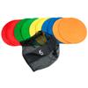 Fitness Health Flat Set of 10 Round Disc Markers - Strong, Durable & Thick Rubber Discs - 21cm Multi-Coloured Discs - Non-Slip Spot Markers for Outdoor, Indoor Use - Suitable for Hard, Soft Surfaces view 1