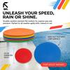 Fitness Health Flat Set of 10 Round Disc Markers - Strong, Durable & Thick Rubber Discs - 21cm Multi-Coloured Discs - Non-Slip Spot Markers for Outdoor, Indoor Use - Suitable for Hard, Soft Surfaces view 3