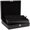 Diplomat 31-445 Carbon Fiber Eighteen Watch Case with Black Suede Interior Watch Case view 3