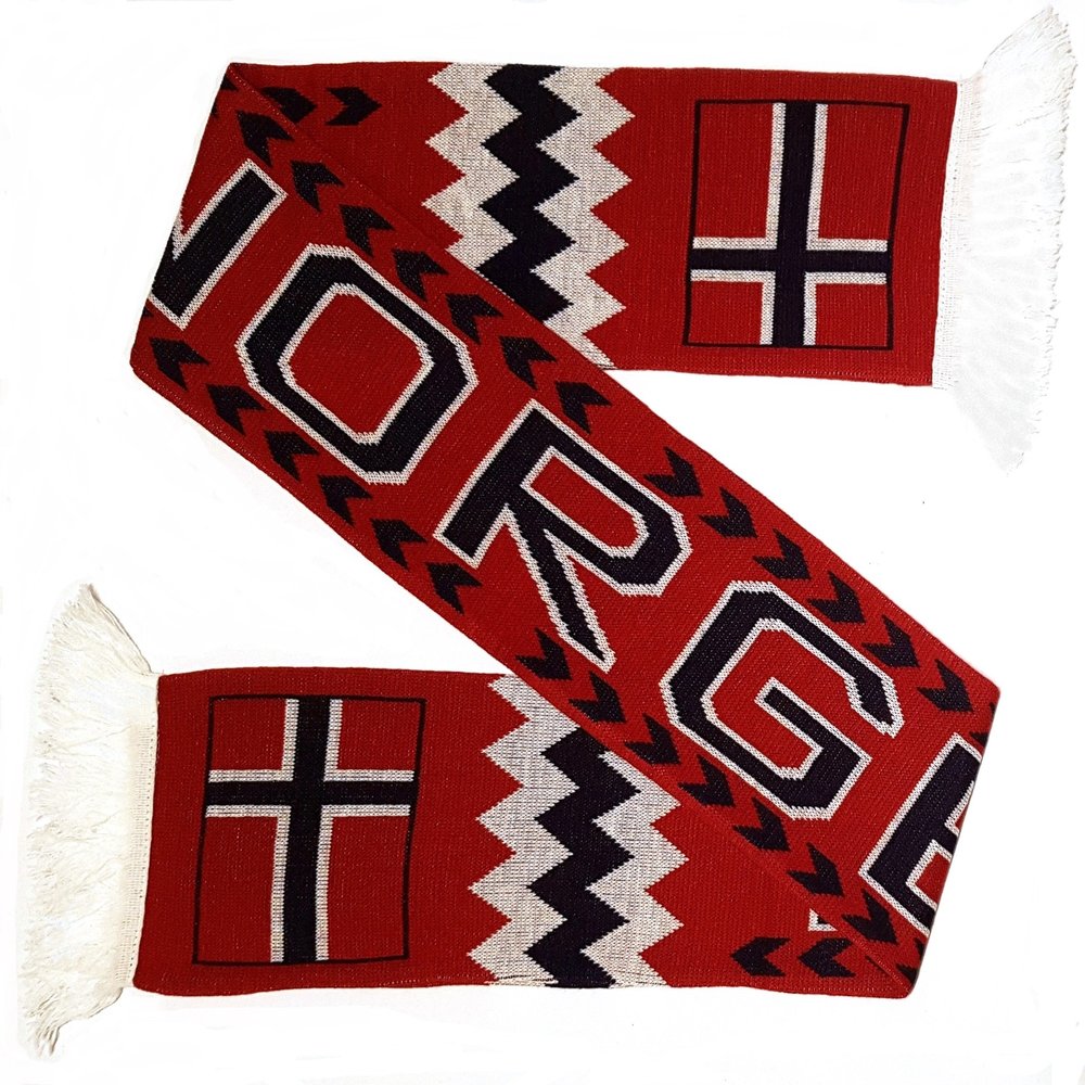 Norge Norway Soccer Knit Scarf