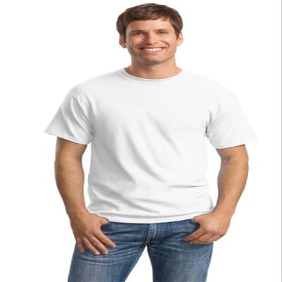 Hanes Ultimate Men's 5-Pack Tagless ComfortSoft Crewneck T-Shirt, White, Large