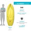 Lifetime 6 Foot Yellow Youth Kayak view 2