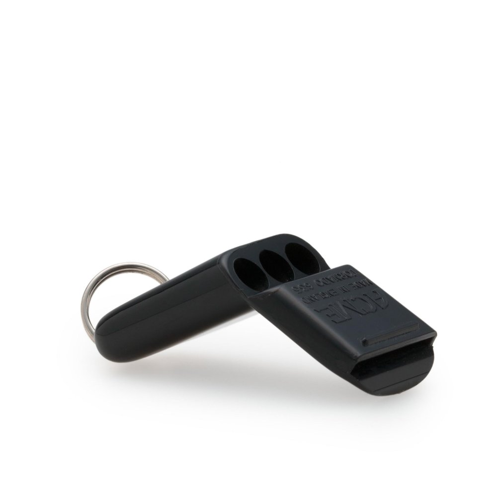 Genuine ACME Professional Quality BPA Free Plastic No. 635 Tornado AIRFAST Whistle, medium sized, High-pitch, pealess, 117 dBA, Designed and Made in The UK. Black