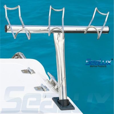SeaLux Marine 316 Stainless Steel 3-Way Angled Snapper Rod Holder Universal Adjustable Angles