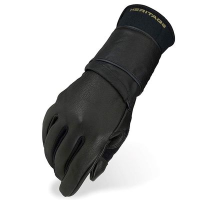 Heritage Pro 8.0 Bull Riding Gloves, Size 10, Black