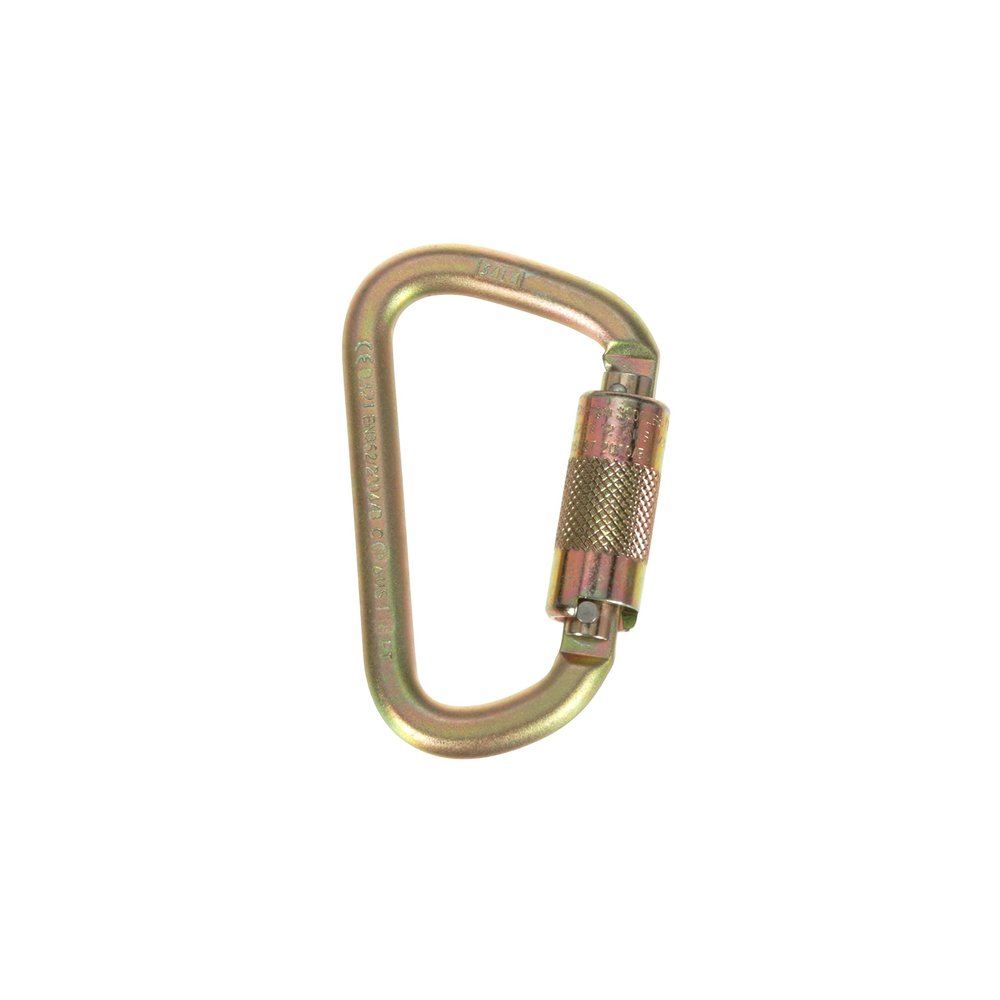 3M DBI-SALA Saflok Self-LockingSelf-Closing Carabiner With 1116" Gate Opening,Gold