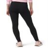 HUE Women's Ultra Soft Cotton Leggings with Wide Waistband, Full and Capri Length, Black, Large view 2