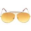 Costume Agent Fear and Loathing in Las Vegas Hunter S. Thompson Costume Yellow Sunglasses - Classic Large Metal Frame Sun Glasses for Adult view 1