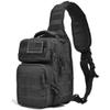 REEBOW GEAR Tactical Sling Pack for Men Military Single Shoulder Backpack Outdoor EDC Range Bag (Style 01-Black) view 1