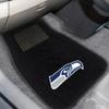 FANMATS 17128 NFL - Seattle Seahawks 2-pc Embroidered Car Mat Set | Black | 17"x25.5" | Seahawk Head Primary Logo view 2