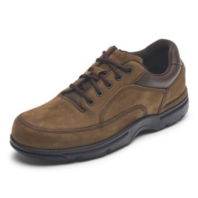 Rockport Men's Eureka Walking Shoe, Chocolate Nubuck, 10.5 Wide
