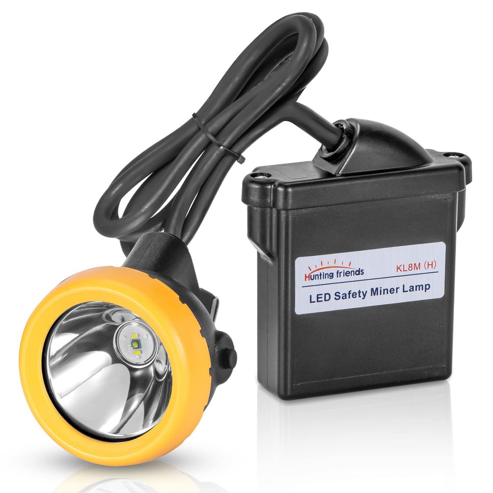 Superbright Rechargeable LED Mining Headlamp, High Lumens Hard Hat Cap Light, Waterproof Explosion-Proof Safety Head Torch, Durable Work Light for Mining, Hunting, Fishing, Camping, Construction