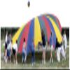 Sportime GripStarChutes Parachute 4-Layer Construction and 30 Handles- 30 foot Diameter view 1