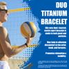 Phiten DUO Titanium Bracelet - Waterproof Sports Silicone Bracelet Wristband for Alternative Healing - Power Elastomer Zone with Micro Titanium Sphere - Black/Red, 7.5 Inch,RT0040C view 2