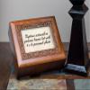 Cottage Garden Granddaughter Such a Gift Woodgrain Inlay Jewelry Music Box Plays Light Up My Life view 3
