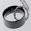 R.H. Jewelry Stainless Steel Pendant, the Lords Prayer Black Band Ring view 3