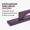 Hathaway Shuffleboard Table Brush  Hardwood Handle with Soft Felt Base  Quick and Easy Excess Wax Removal Tool  Essential Shuffleboard Accessories for Playfield Maintenance  Dark Cherry Finish view 4