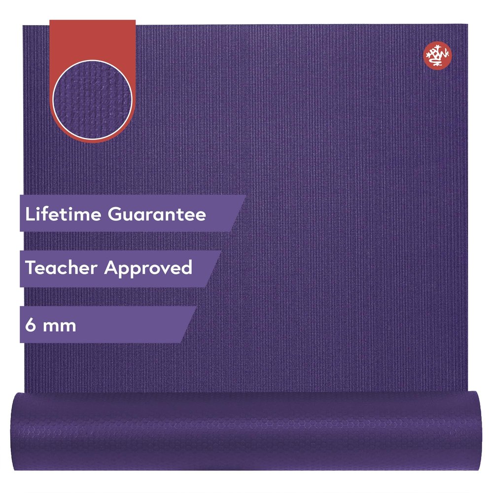 Manduka PRO Yoga Mat  Premium 6mm Thick Mat, High Performance Grip, Support and Stability in Yoga, Pilates, Gym, FitnessStandard, 71 Inches, Purple Color