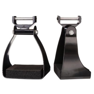 Tough 1 Swivel and Lock Endurance Stirrup, Black, 3-Inch