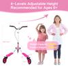 AODI Swing Wiggle Scooter, 3 Wheels Drifting Folding Kick Scooter with 4-Level Adjustable Height/Foldable for Kids/Woman/Men Age 6+ Years Old view 4