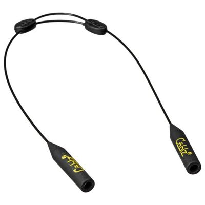 Cablz Zipz Adjustable Eyewear Retainer | Adjustable, Lightweight, Low Profile, Off-The-Neck Eyewear Retainer Strap | Black | 14" w/Regular Tip