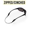 Cablz Zipz Adjustable Eyewear Retainer | Adjustable, Lightweight, Low Profile, Off-The-Neck Eyewear Retainer Strap | Black | 14" w/Regular Tip view 4