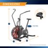 Marcy Fan Exercise Bike with Air Resistance System  Red and Black  NS-1000 view 2