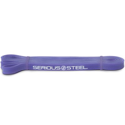 SERIOUS STEEL FITNESS Assisted 41" Pull-Up Band, Resistance & Stretching, Powerlifting & Pull-ups (#1 Purple - Single Band)