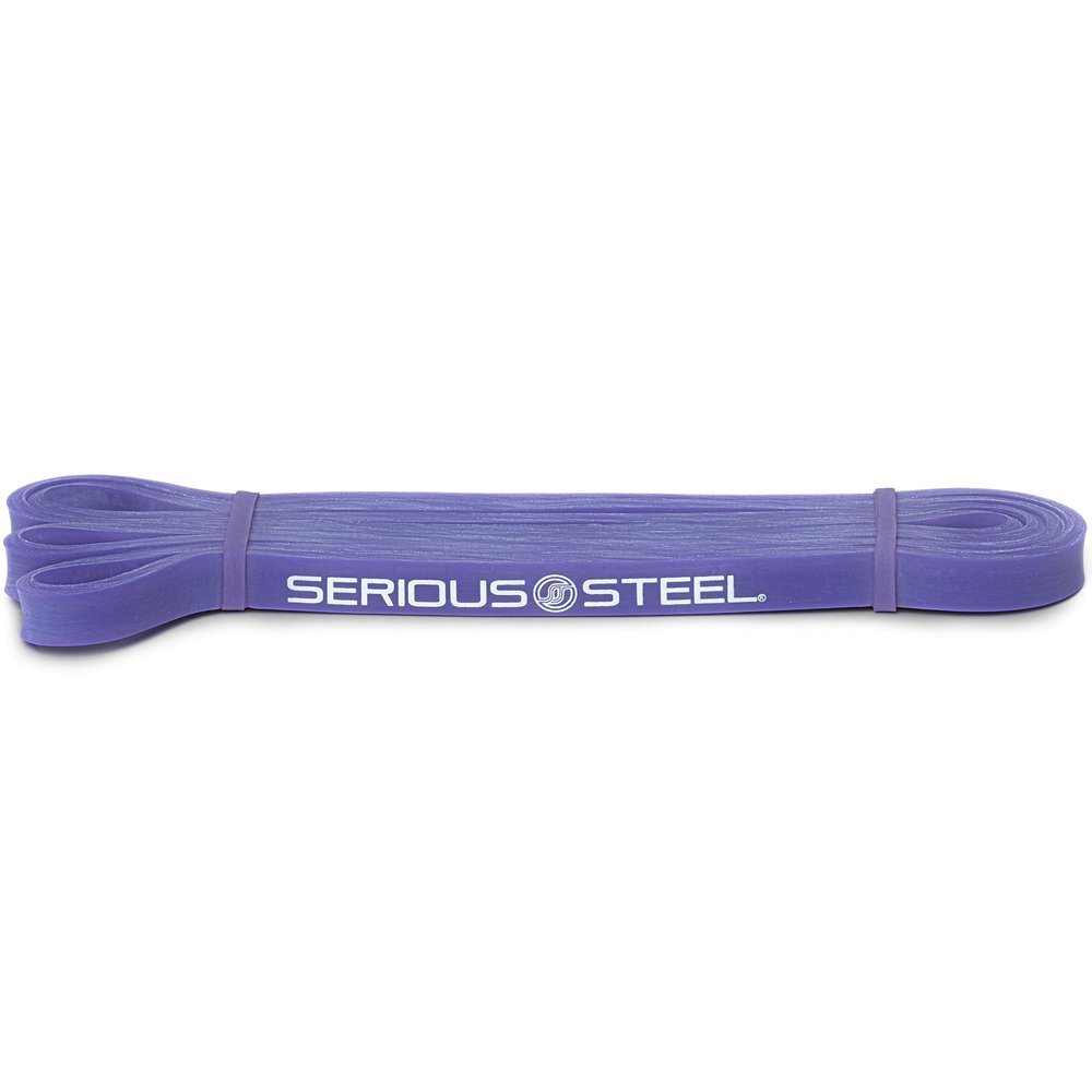 SERIOUS STEEL FITNESS Assisted 41" Pull-Up Band, Resistance & Stretching, Powerlifting & Pull-ups (#1 Purple - Single Band)