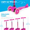 Best Choice Products Kids Mini Kick Scooter Toy w/Light-Up Wheels, Height Adjustable T-Bar, Foot Break - Pink view 2