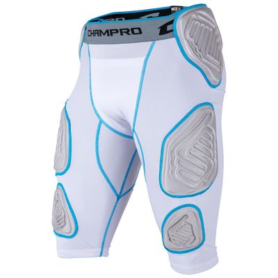 Champro Bull Rush 7-Pad Girdle, White Body, Grey Inset, Medium (FPGU17AWM)