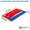 Tumbl Trak Cartwheel Beam Mat, Red and Royal Blue, 2ft x 6ft view 2