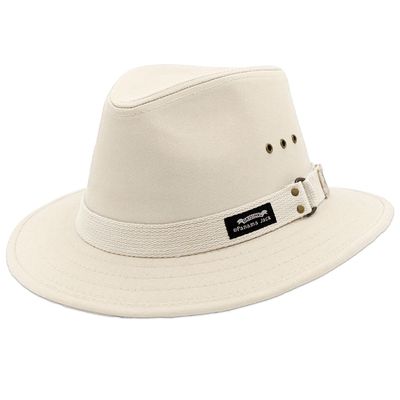 Panama Jack Men's Original Canvas Safari Sun Hat, 2 1/2" Brim, UPF (SPF) 50+ Sun Protection (Natural, Large)