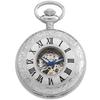 Gotham Men's Silver-Tone 17 Jewel Mechanical Exhibition Pocket Watch # GWC14040S view 1