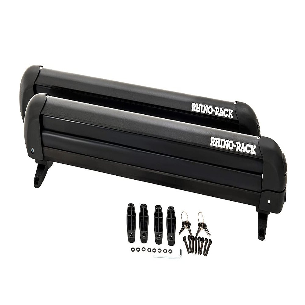 Rhino-Rack 27" Multi-Purpose Carrier for Skis, Snowboards, Fishing Rods, Skateboards, Wakeboards, Water Skis & More, Universal Mounting, Easy to Use, Locking, Lightweight & Heavy Duty for All Vehicles