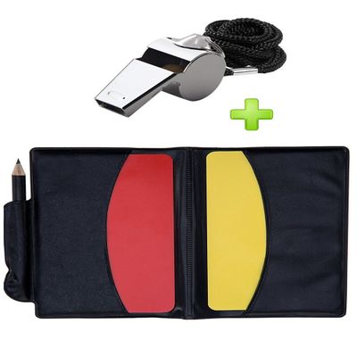 Golvery Soccer Kit - Metal Whistle with Referee Cards Set, Referee Cards for Soccer Football, Ideal Referee Kits for Game Sports